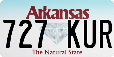 AR license plate 727KUR