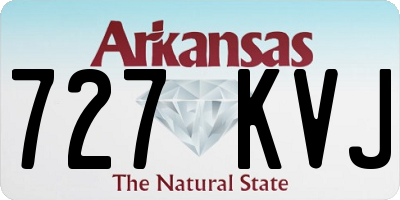 AR license plate 727KVJ