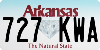 AR license plate 727KWA
