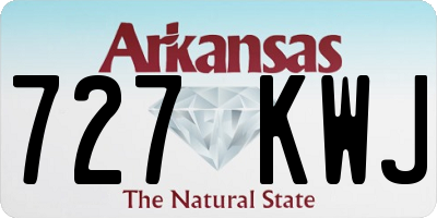 AR license plate 727KWJ