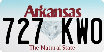 AR license plate 727KWO