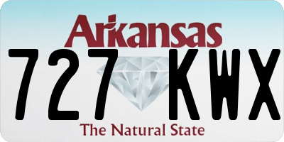 AR license plate 727KWX
