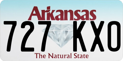 AR license plate 727KXO