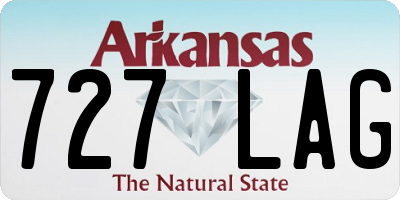 AR license plate 727LAG