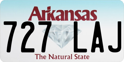 AR license plate 727LAJ