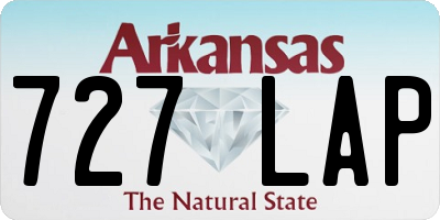 AR license plate 727LAP