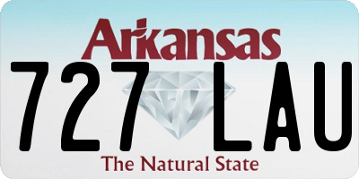 AR license plate 727LAU