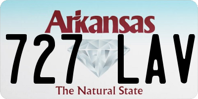 AR license plate 727LAV