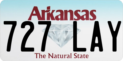 AR license plate 727LAY