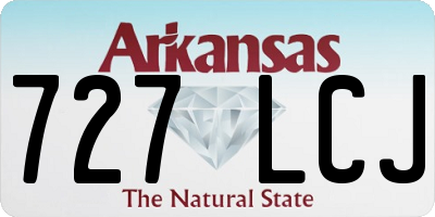 AR license plate 727LCJ