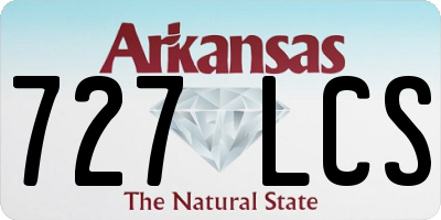 AR license plate 727LCS