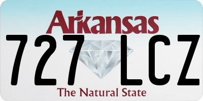 AR license plate 727LCZ