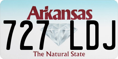 AR license plate 727LDJ