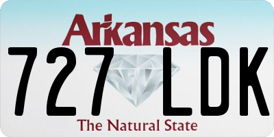 AR license plate 727LDK