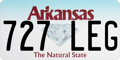 AR license plate 727LEG