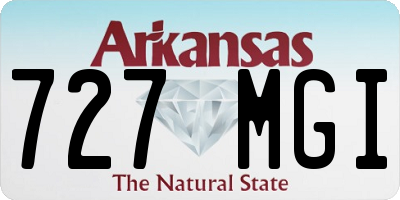 AR license plate 727MGI