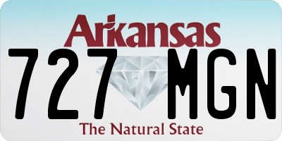 AR license plate 727MGN