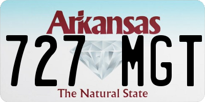 AR license plate 727MGT