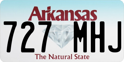 AR license plate 727MHJ