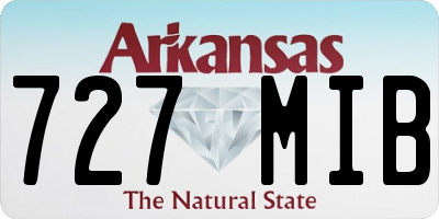 AR license plate 727MIB