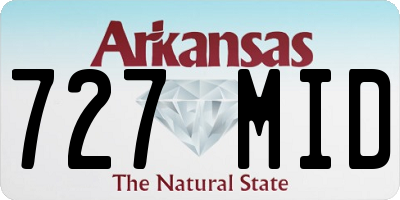 AR license plate 727MID