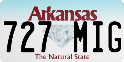 AR license plate 727MIG