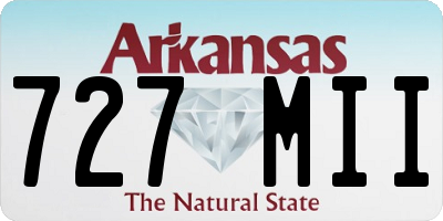 AR license plate 727MII