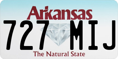 AR license plate 727MIJ