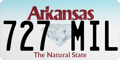 AR license plate 727MIL