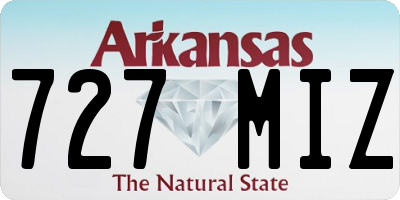 AR license plate 727MIZ