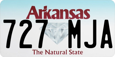 AR license plate 727MJA