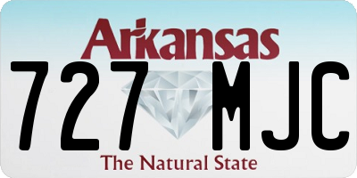 AR license plate 727MJC