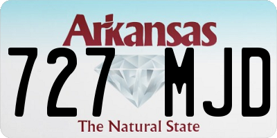 AR license plate 727MJD