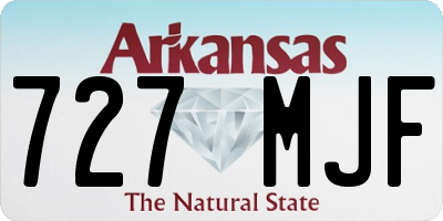 AR license plate 727MJF
