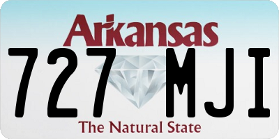 AR license plate 727MJI