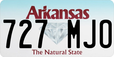 AR license plate 727MJO
