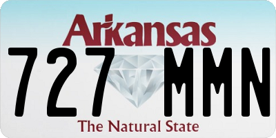 AR license plate 727MMN