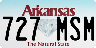 AR license plate 727MSM