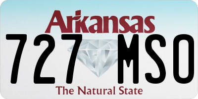 AR license plate 727MSO