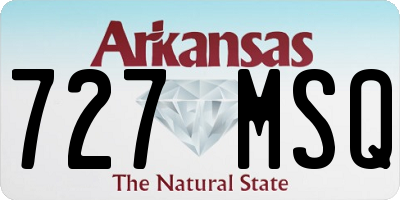AR license plate 727MSQ
