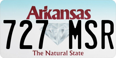 AR license plate 727MSR