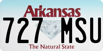 AR license plate 727MSU