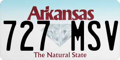 AR license plate 727MSV