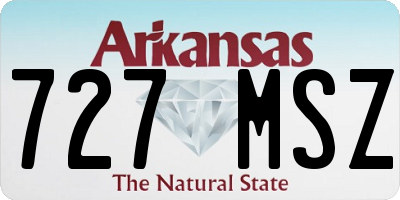 AR license plate 727MSZ