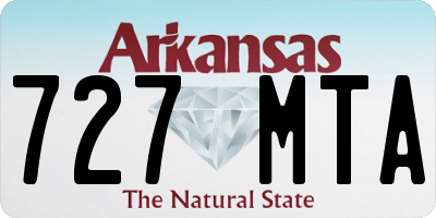 AR license plate 727MTA