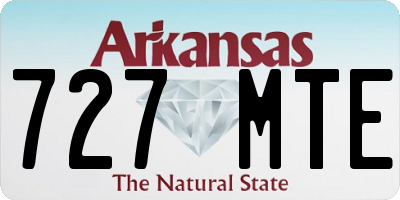 AR license plate 727MTE