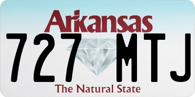 AR license plate 727MTJ