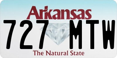 AR license plate 727MTW