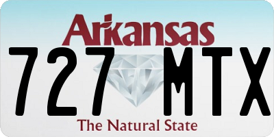 AR license plate 727MTX