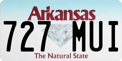 AR license plate 727MUI